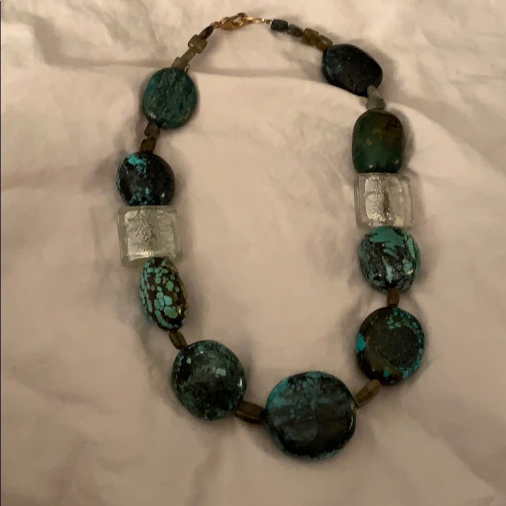 Turquoise stone necklace